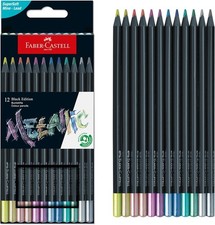 Metallic Colored Pencils Artist Drawing Kit 24 Pcs for Coloring Art