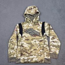 Denver Broncos Salute To Service Hoodie Womens Medium Green Digital Camo Nike