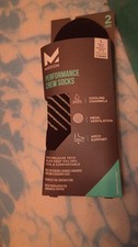 4 Pairs Mission Performance Crew Socks Large