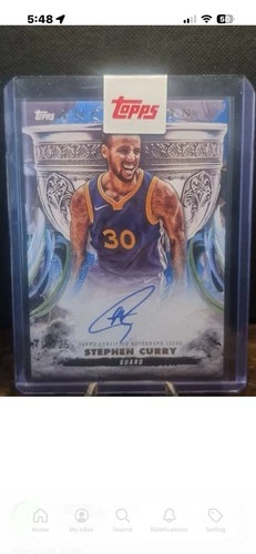 Stephen Curry 2024-25 Topps Inception Auto Grail Chasing Signatures Blue /25