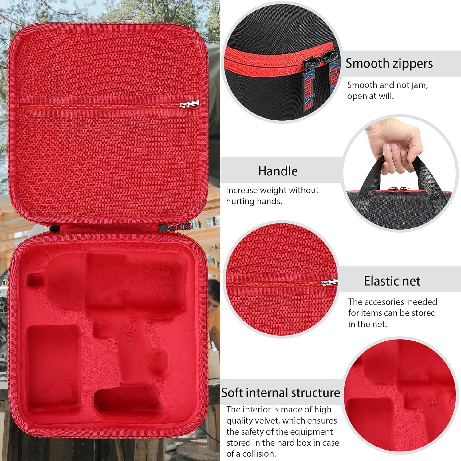 khanka Hard Case Replacement for Milwaukee 2767-20 M18 FUEL High Torque 1/2"... 