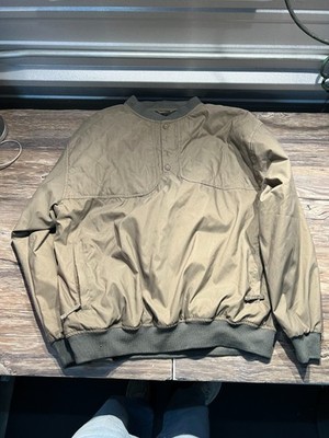 Cabela's Jacket Men XXL Tan Polyester Quilted Outdoor Pullover Workwear
