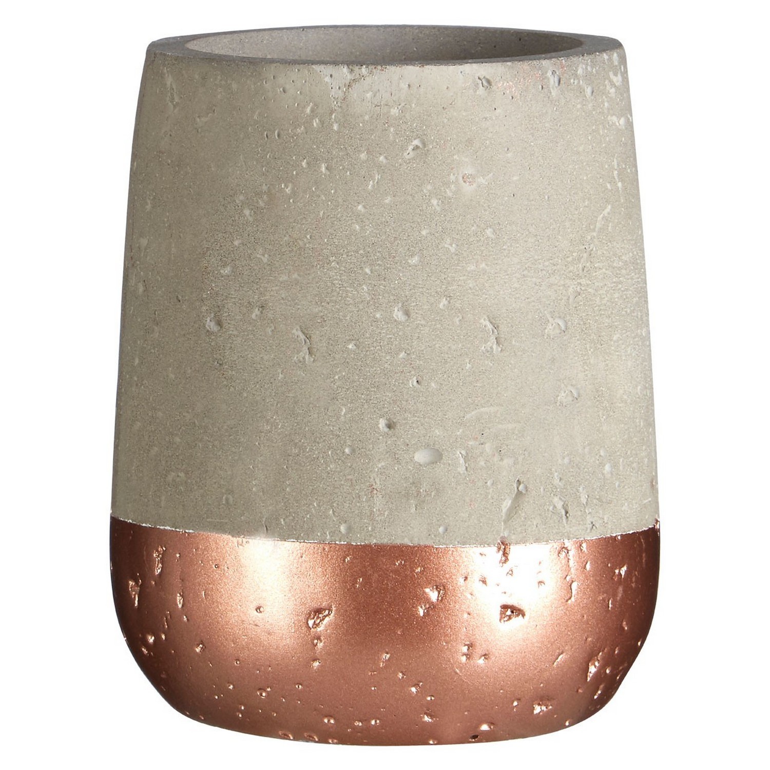 Neptune 250ml Concrete Copper Toothpaste Toothbrush Tumbler Bathroom Organiser