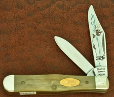 CASE XX USA 1992 JIGGED WHITE BONE MINI COKE BOTTLE KNIFE BG6225 1/2 SS (25694)