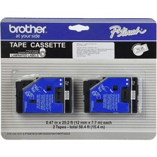 Brother Tc-20 0.47-Inch x 25.2 Ft. - Black On White Tape for Pt-6 8 10 12 15 20