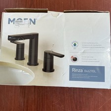 NEW Moen 84629BL Rinza 2-Handle Widespread Ba...