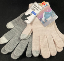 High Desert Gear - 2 Pair of Gloves - Light Grey  Pale Pink
