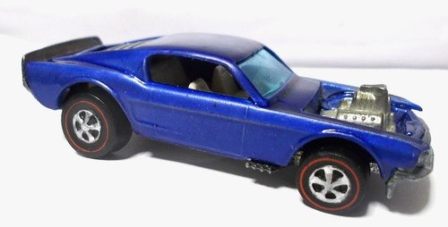 Hot Wheels Redlines Mustang Boss Hoss Blue 1969 Spoilers Hong Kong Restored Nice - 第 1/16 張圖片