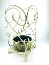 Portaombrelli porta ombrello in ferro battuto quadrato bianco antico shabby fogl