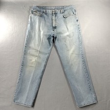 Vtg Calvin Klein Easy Fit Straight Leg Blue Denim Jeans Mens Size Actual 38x32
