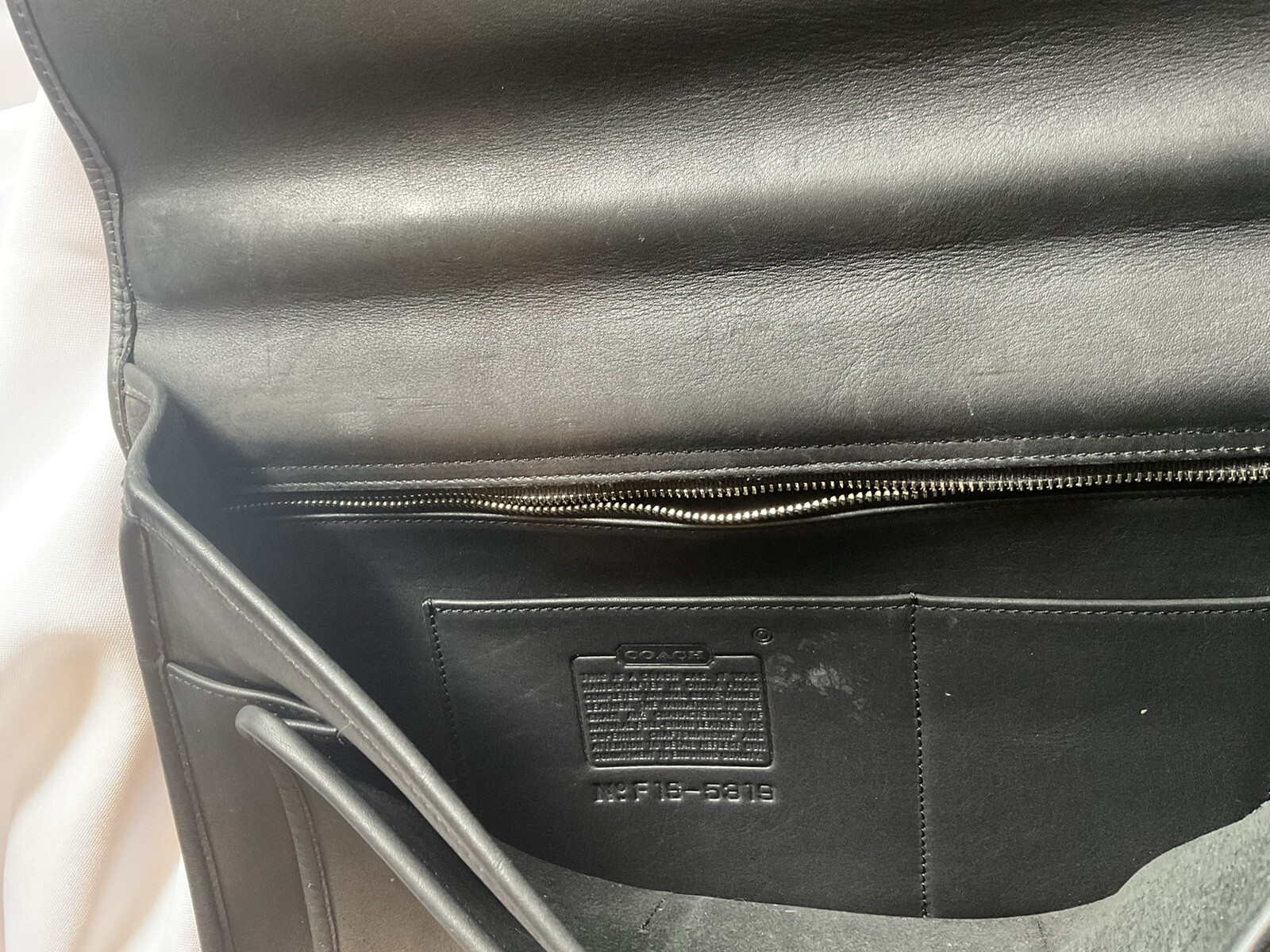 Vintage Coach Laptop Bag / Briefcase Soft Black Leath… Gem