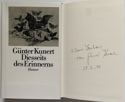 Günter Kunert signed book original signature signature autograph signed