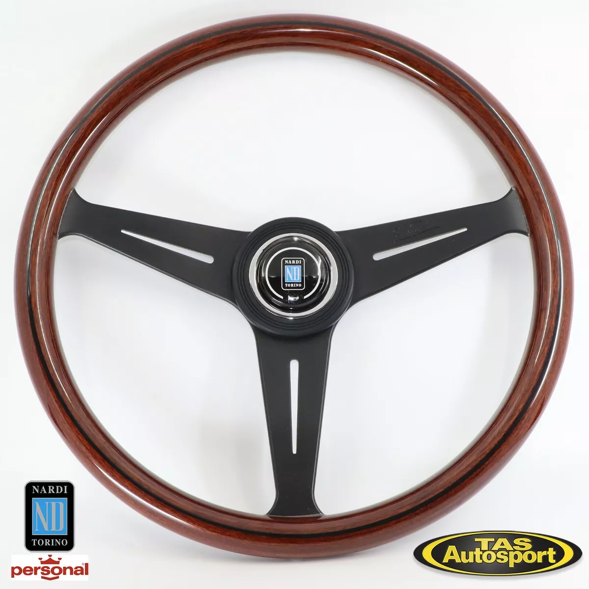 Nardi Steering Wheel ND CLASSIC WOOD Grain Black Spokes 390mm