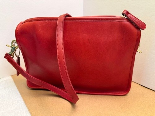 Bolso de Hombro COACH Vintage Años 70 NYC 9300 Companion/Cuero Rojo - Imagen 4 de 24