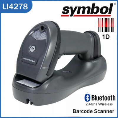 Symbol LI4278-SR20007WR 1D 2.4Ghz Wireless Bluetooth Barcode Scanner Reader