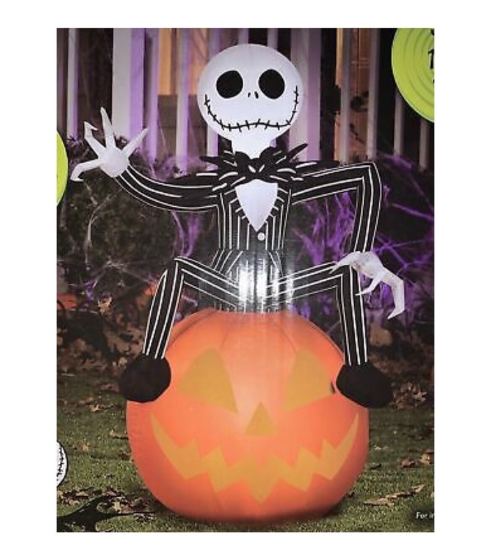 3.5 Ft Nightmare Before Christmas Jack Skellington Halloween Inflatable Sally Bu