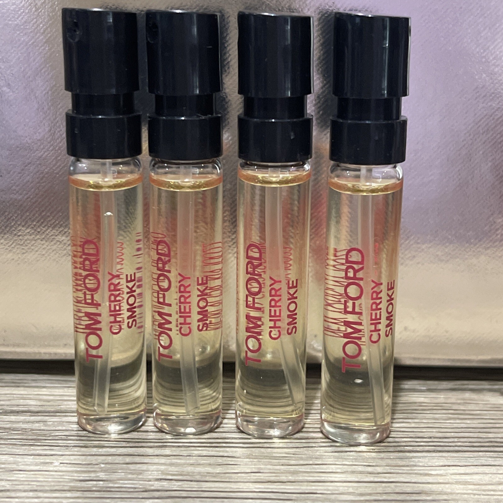 Lot X4 Tom Ford CHERRY SMOKE EDP Sample Spray Vial 2 ml / 0.07 fl oz New