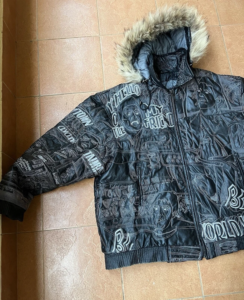 Chaqueta de cuero Scarface Movie para hombre talla 5XL | vintage | Tony Montana | Al Pacino Foto 3 de 4