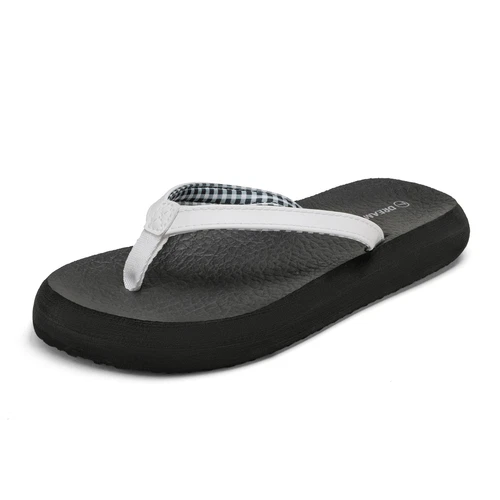 Damen-Flip-Flops Fußgewölbestütze weiche Polster leichte Strand-Riemensandalen - Bild 27 von 30