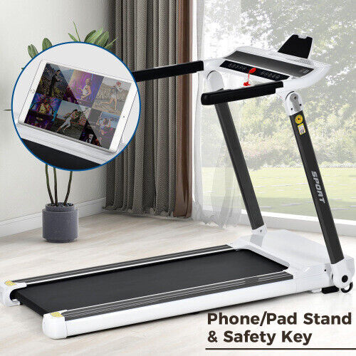 Folding Electric 3.5HP Treadmill With Incline Medium Running Machine 330lbs Max - Picture 7 of 12