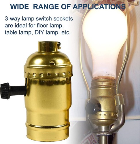 2x 3-Way Lamp Sockets E26 Bulb Light Holder for Zing Ear ZE-309-3 1/8 IP Threads - Picture 6 of 9