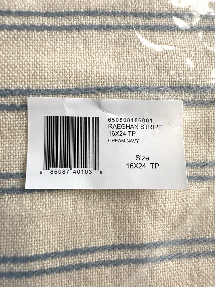 LOTE 4 fundas de almohada de lino a rayas Raeghan HOME RALPH LAUREN HOME NUEVAS CON ETIQUETAS $215 crema 16x24 Foto 4 de 4