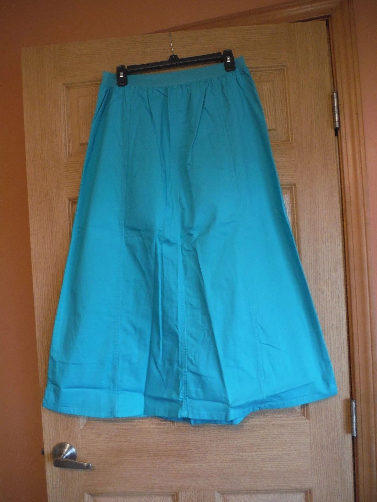 Jessica London long modest size 16 stretch denim skirt, NEW!