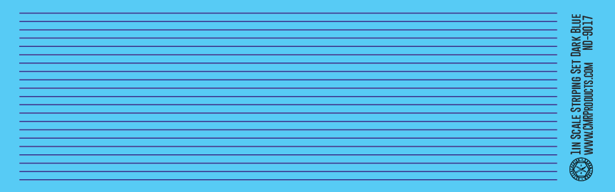 HO Scale - Scale Striping Set 1in Dark Blue