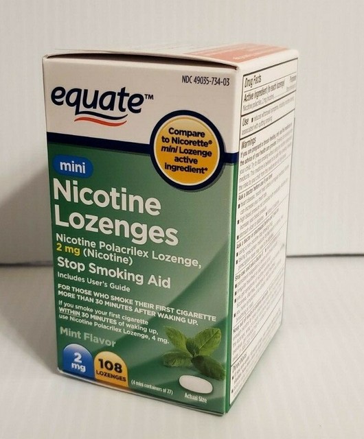 EQUATE Nicotine Cherry Lozenges 2mg 2 MG 108 Lozenges for sale online