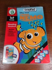 2003 LeapPad Leap Frog 1st Grade Reading Finding Nemo Book Cartridge And Case