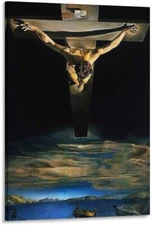 Christ of Saint John on The Cross by Salvador Dali Poster Gifts Canvas Wall Art