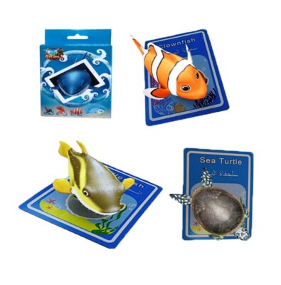 4D Animal flashcards, Kartenspiel, Spielzeug, lernspielzeug,kinderspiel, in 3 Sp