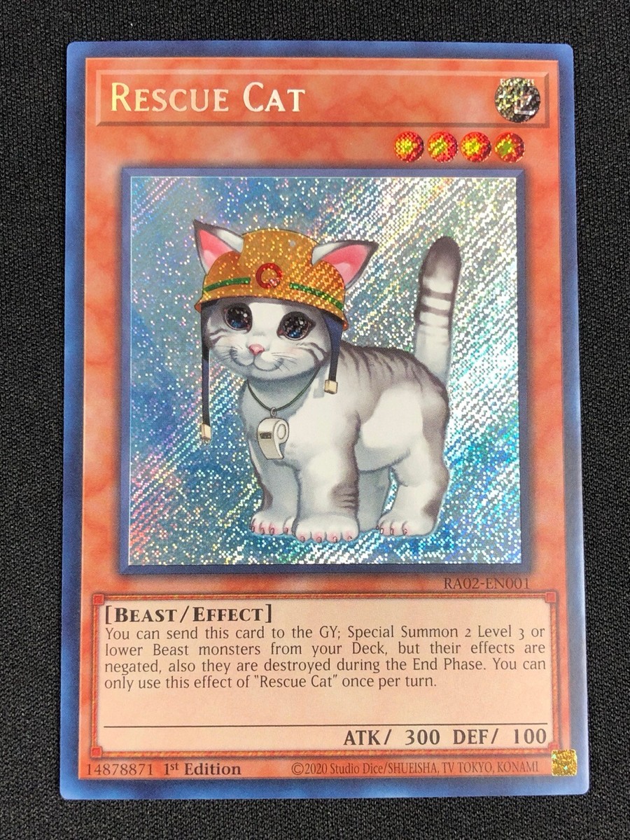 YUGIOH RESCUE CAT RA02-EN001 1ST SECRET (NM) Rarity Collection 2 YUGIOH RESCUE CAT RA02-EN001 1ST SECRET (NM) Rarity Collection 2