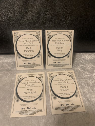 2023 TOPPS ALLEN & GINTER TOPPS TIER ONE BASEBALL MEMORABILIA RELIC BAT LOT(55) - Picture 22 of 24