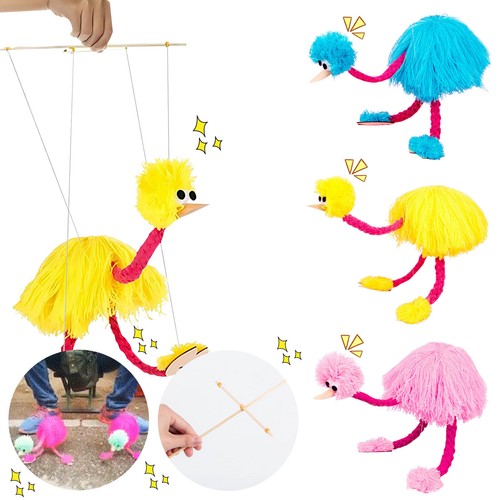 Kids Hand Puppets Ostrich-Marionette Animal Hand Puppets Bird String Puppet A22 - Picture 5 of 5