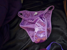 satin string bikini size medium