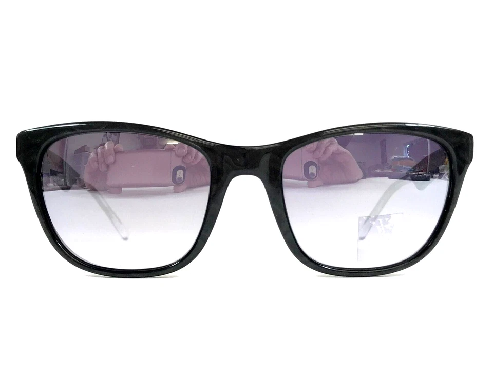 Vera Wang Sunglasses V438 BK Black Clear Cat Eye Frames w Purple Mirrored Lenses - Image 2 of 4