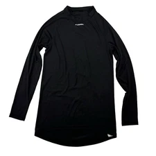 Decathlon Men’s Long Sleeve Under Base Bike 300 Shirt Size Black Polyester BTWIN