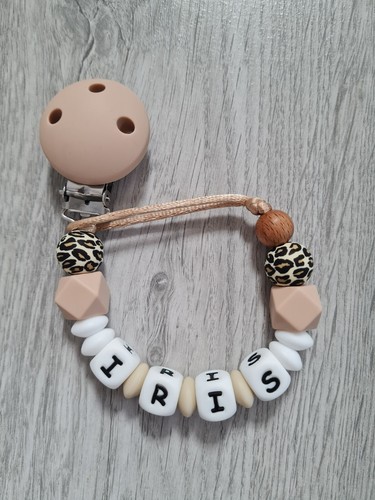 Chupete de cadena chupete de silicona geométrica de silicona para bebé personalizado - Imagen 6 de 22
