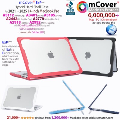 mCover Hybrid case for 14'' Apple MacBook Pro A2442 A2779 A2992 A3185 M1 M2 M3 M4