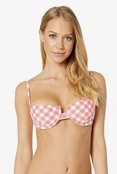 Pink Gingham Underwire Bra