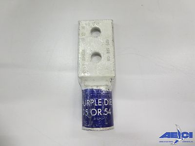 BURNDY WP91412-L153 CONNECTOR, PURPLE, 4/0 STR; 1/4'' HOLES 3/4'' ON CENTER-10 PCS