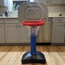 Little Tikes Toy Basketball Hoop, Height Adjustable, Blue 22  L 23.75  W 61  H