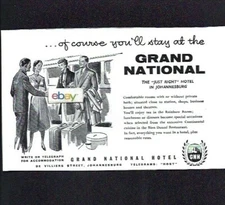 GNH GRAND NATIONAL HOTEL DE VILLIERS ST JOHANNESBURG SOUTH AFRICA JUST RIGHT AD