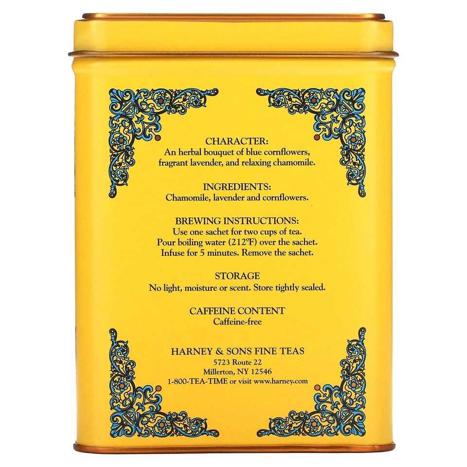 HT Tea Blends, Yellow & Blue, Caffeine Free, 20 Sachets, 1.4 oz (40 g) - Image 2 of 2