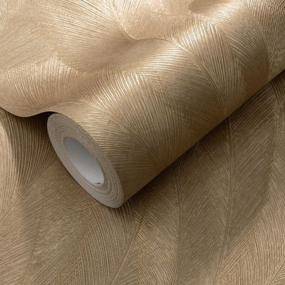 Erismann Plume Vinyl Gold Wallpaper 1047630 10M Roll Home Decor