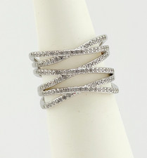 Bomb Party Ring Sz 10 Intricate Details Clear Cz On Rhodium Rbp7406