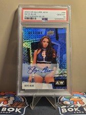 2022 Upper Deck Allure AEW Skye Blue #66 Blue Line Autographs /35 PSA GEM MT 10