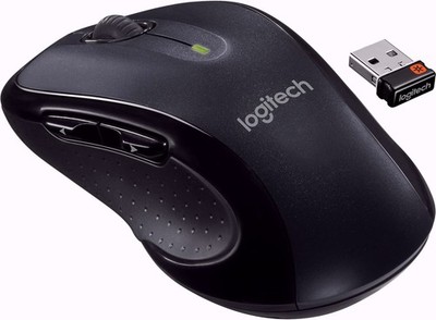 Logitech M510 Maus kabellos 2,4 GHz mit USB-Empfänger schwarz 1000 DPI Laserqualität