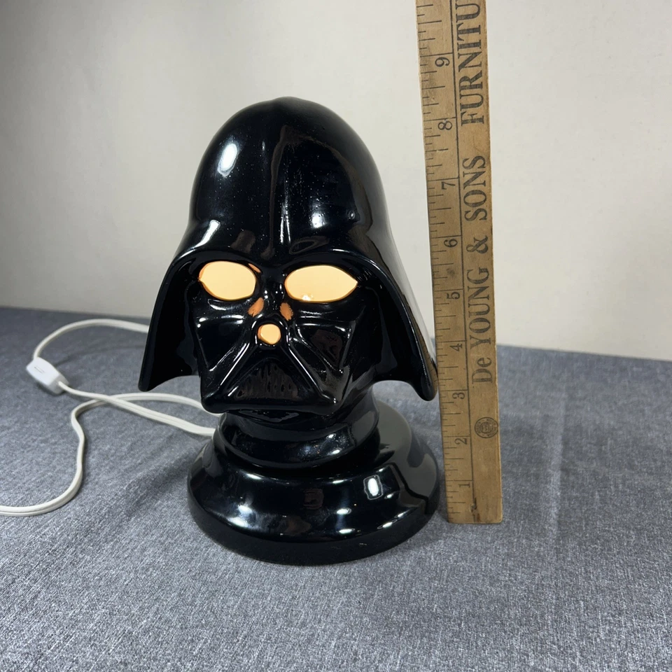 Star Wars Darth Vader Ceramic Head Bust Lamp Or Night Light Mancave Signed VTG - Image 2 of 4